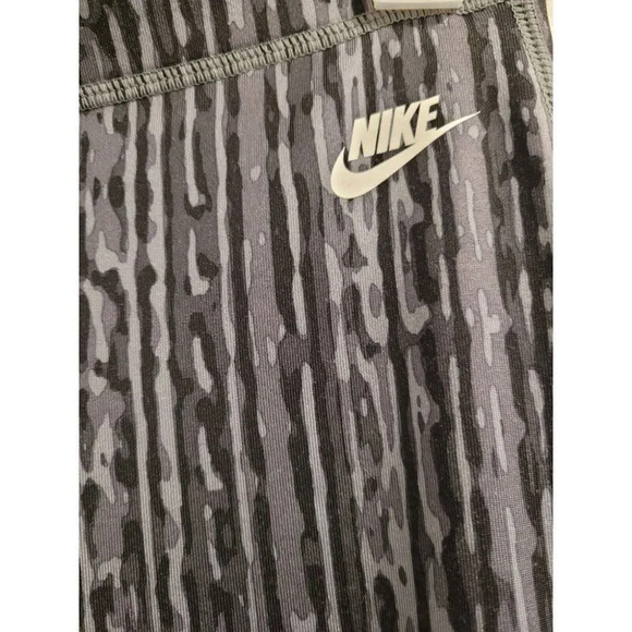 Nike Women Workout Tights Gray Black White Size XS - Picture 2 of 10
